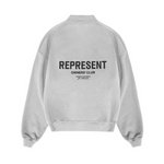 Represent Owners Club Long Sleeve Polo Sweater Ash Grey